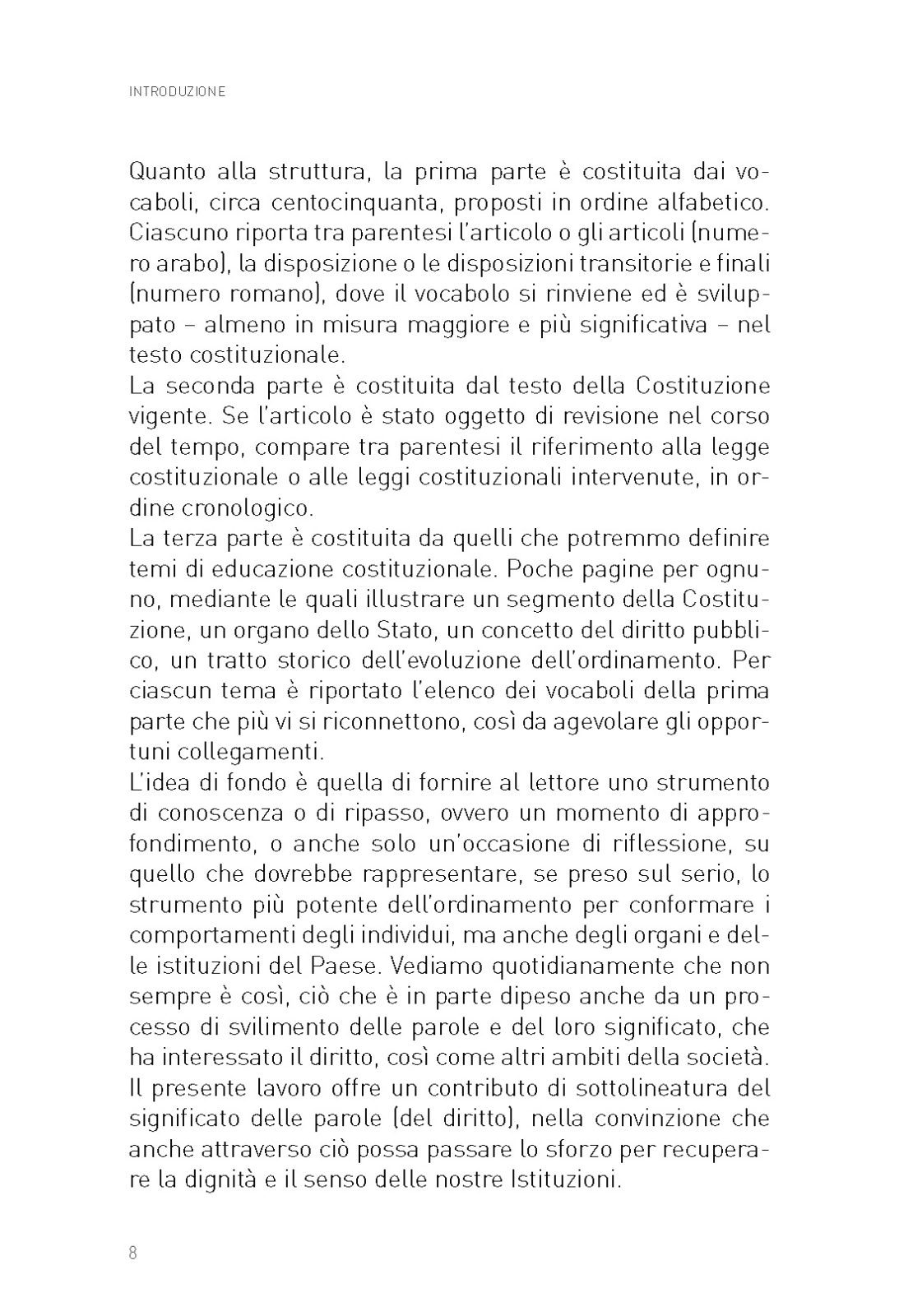 Dizionario breve della Costituzione