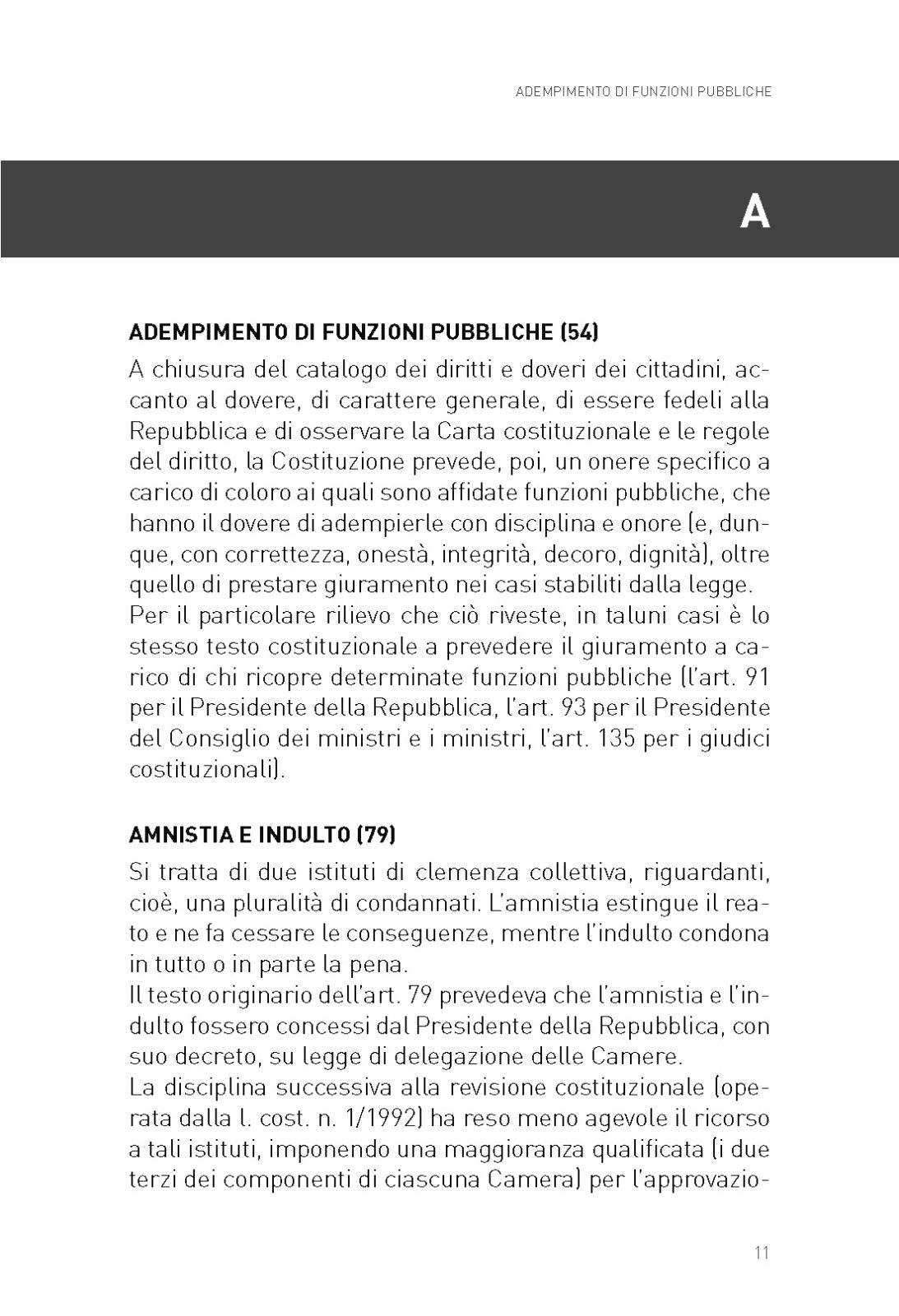 Dizionario breve della Costituzione