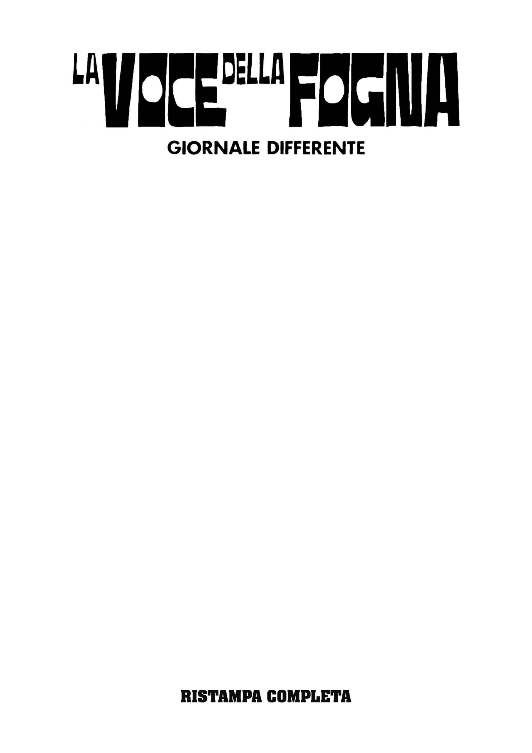 Pagine da PrimeVdF La voce della fogna. Ristampa completa