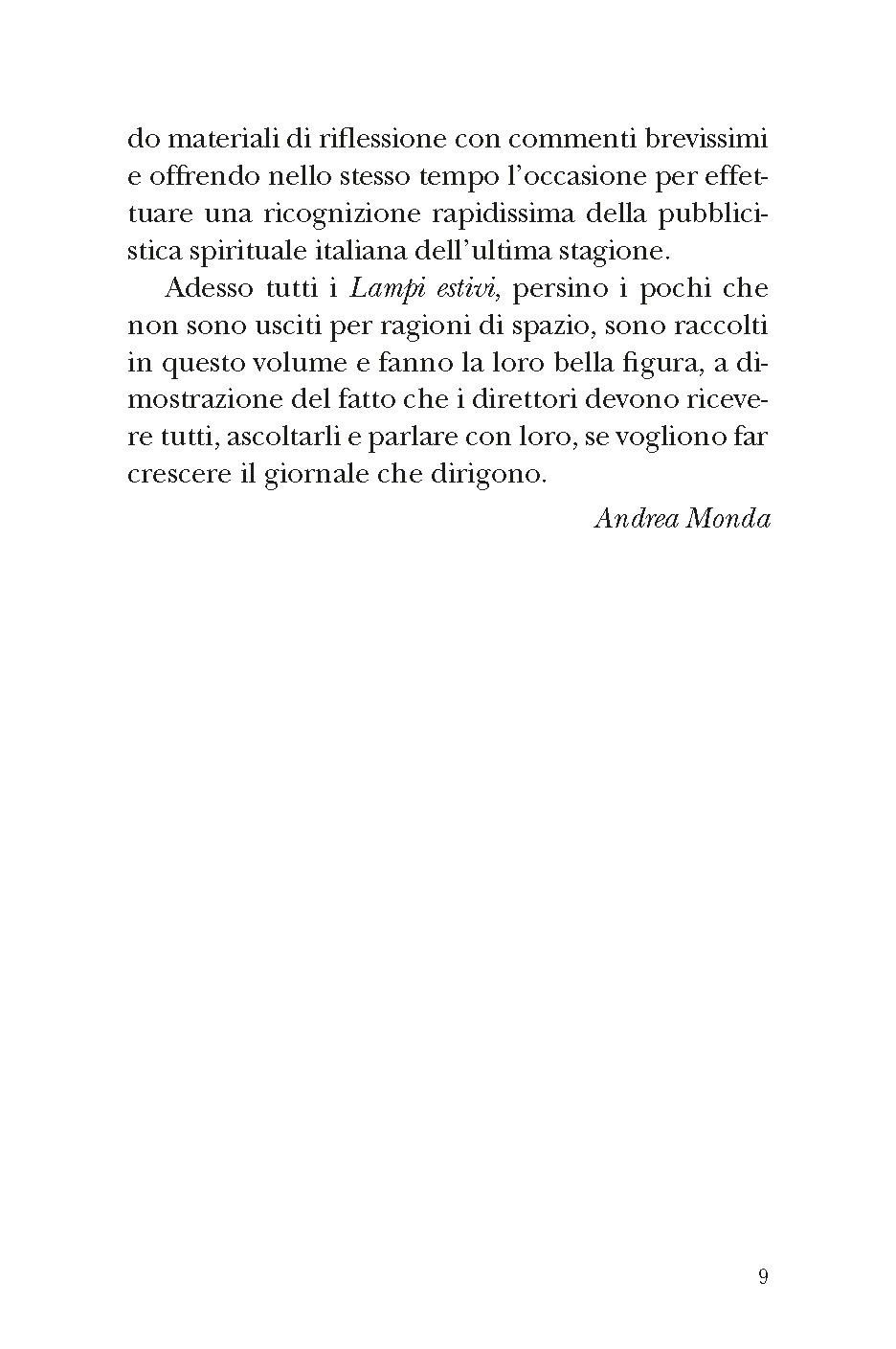 Lampi. Percorsi letterari di fede