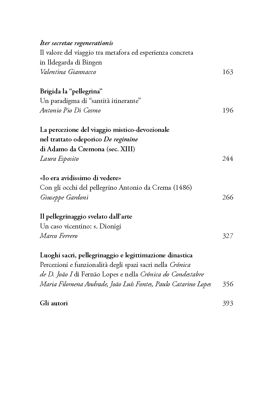 Lo spazio dei pellegrini